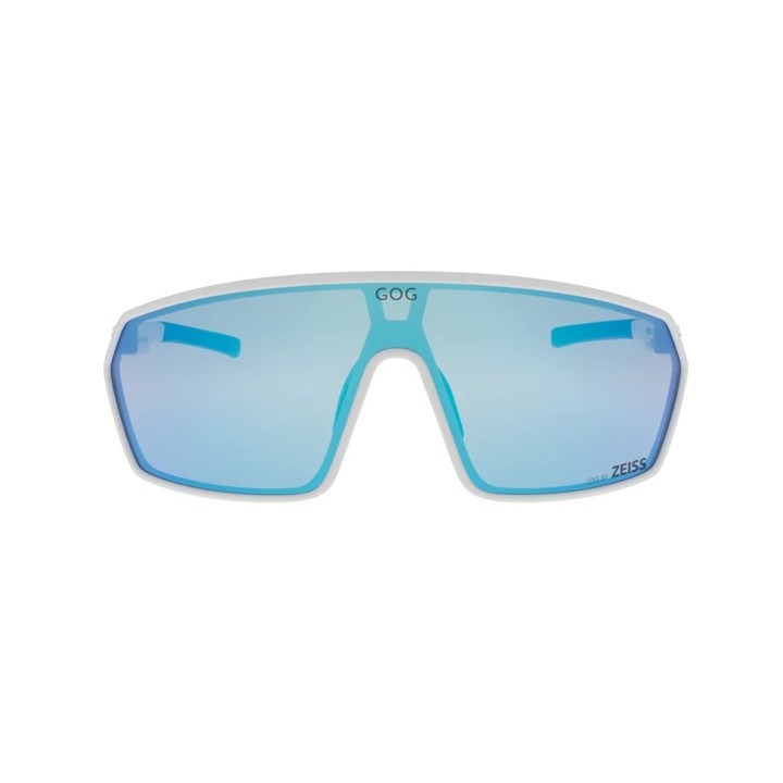 Sunglasses GOG Bike/Run Freya matt white/black - Polycarbonate reflex sky-blue lens