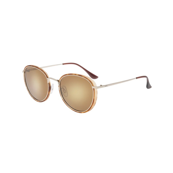 Sunglasses GOG Lifestyle Elektra matt brown demi/gold - Polarized reflex gold lens