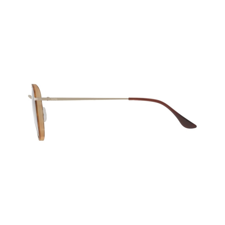 Sunglasses GOG Lifestyle Elektra matt brown demi/gold - Polarized reflex gold lens