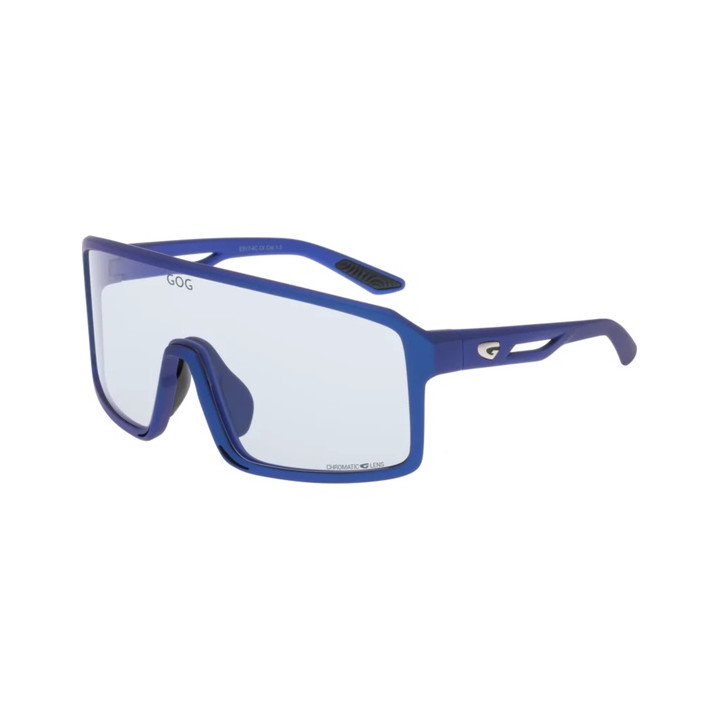 Sunglasses GOG Bike/Run Ragnarok matt metallic navy blue - Photochromic reflex blue lens