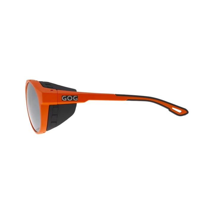 Sunglasses GOG Outdoor Manaslu matt neon orange/black - Polycarbonate reflex silver lens