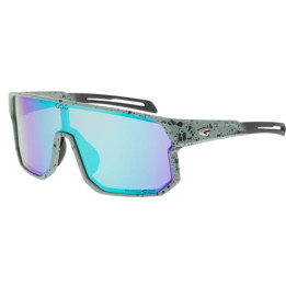 Sunglasses GOG Bike/Run Vidar matt green/black - Polarized reflex white-blue lens