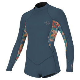 Girls wetsuit O'Neill Bahia 2/1 Back Zip L/S Spring Copen Blue/Painted Tropics