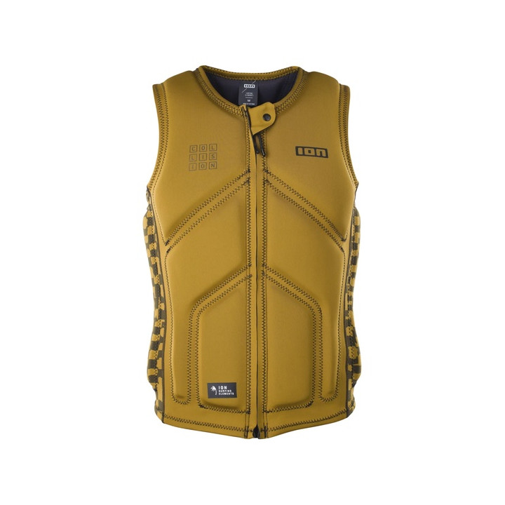 Mens impact vest ION Collision Core Front Zip gold-burst