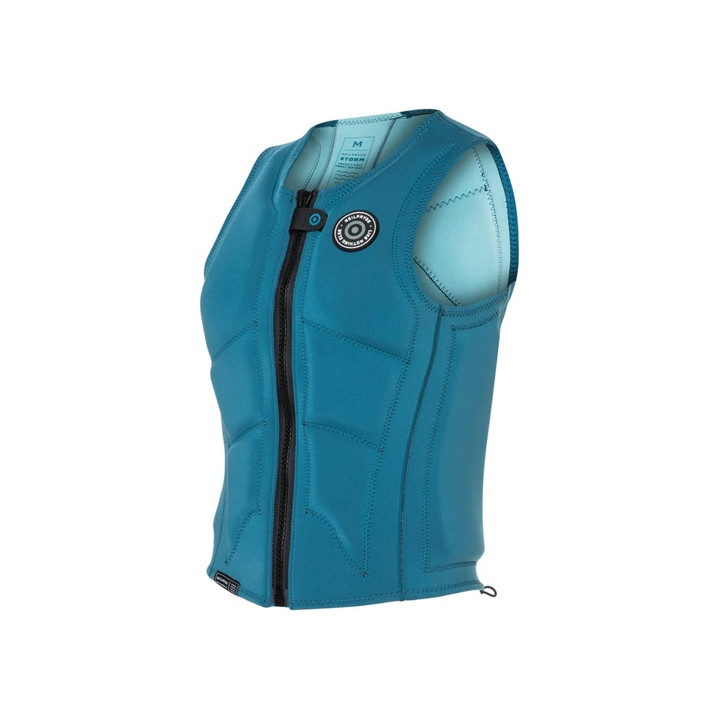 Womens impact vest NeilPryde Storm Front Zip Petrol-Blue