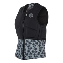 Womens impact vest NeilPryde Storm HS Front Zip Black/Palm