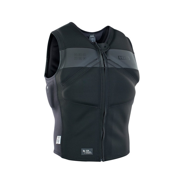 Mens impact vest ION Vector Amp Front Zip Black