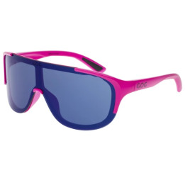 Sunglasses GOG Bike/Run Medusa matt neon pink/black - Polycarbonate reflex blue lens