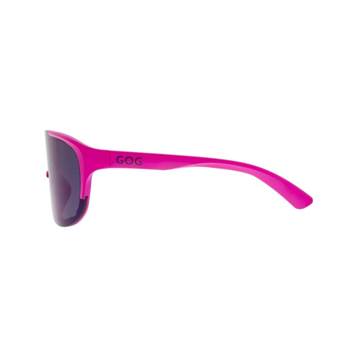 Sunglasses GOG Bike/Run Medusa matt neon pink/black - Polycarbonate reflex blue lens