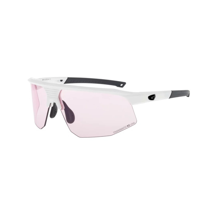 Sunglasses GOG Bike/Run Kilo white / black - Polycarbonate pink-smoke lens