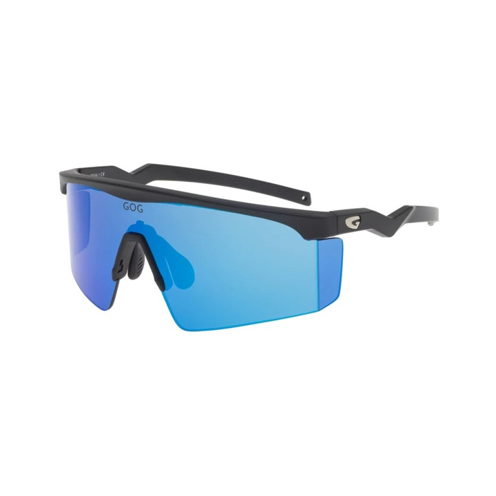 Sunglasses GOG Bike/Run Sigurd black - polycarbonate reflex white-blue