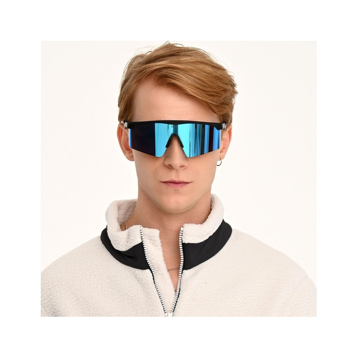 Sunglasses GOG Bike/Run Sigurd black - polycarbonate reflex white-blue