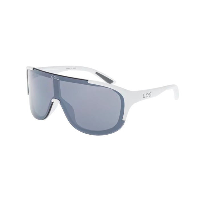 Sunglasses GOG Bike/Run Medusa matt white / grey - Polycarbonate reflex silver lens