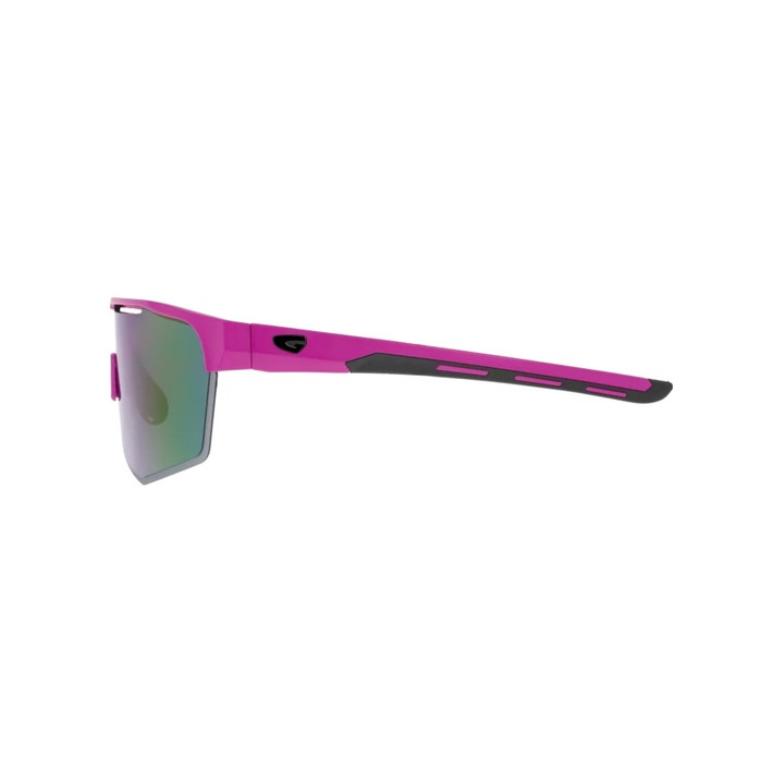 Sunglasses GOG Bike/Run Athena matt neon pink / black - Polycarbonate reflex white-blue lens