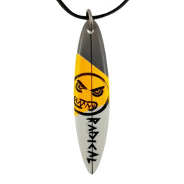 Necklace Fun Elements Surf Board Radical Orange/Grey
