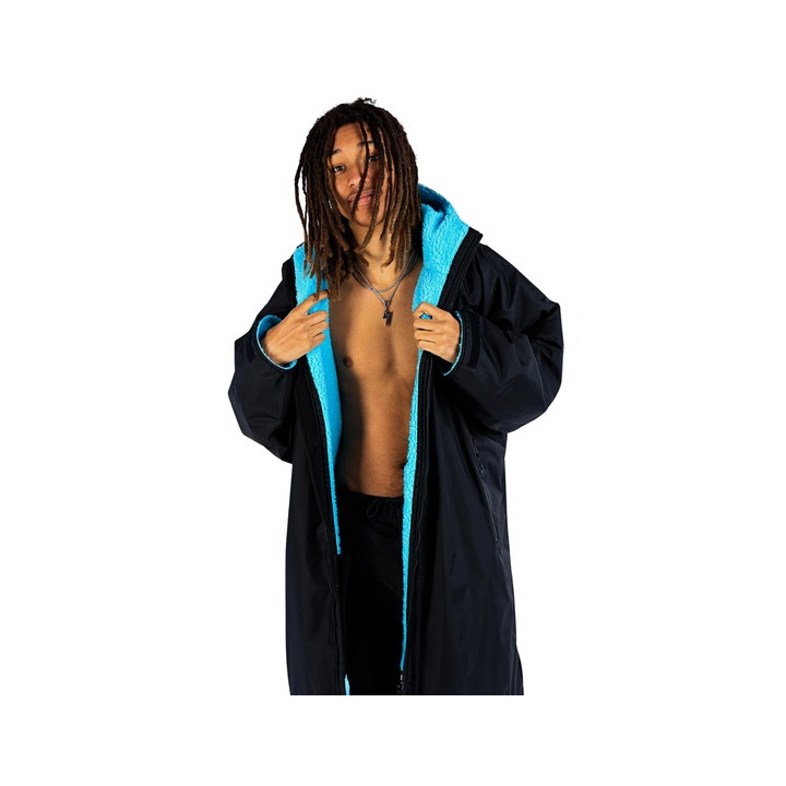 Dryrobe Advance L/S Black/Blue Men's Changing Robe