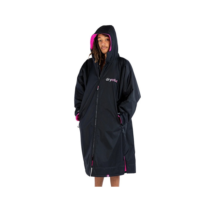 Dryrobe Advance L/S Black/Pink Men's Changing Robe