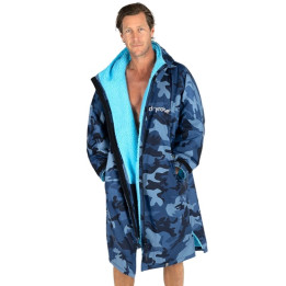 Dryrobe Advance L/S Blue Camo/Blue Men's Changing Robe