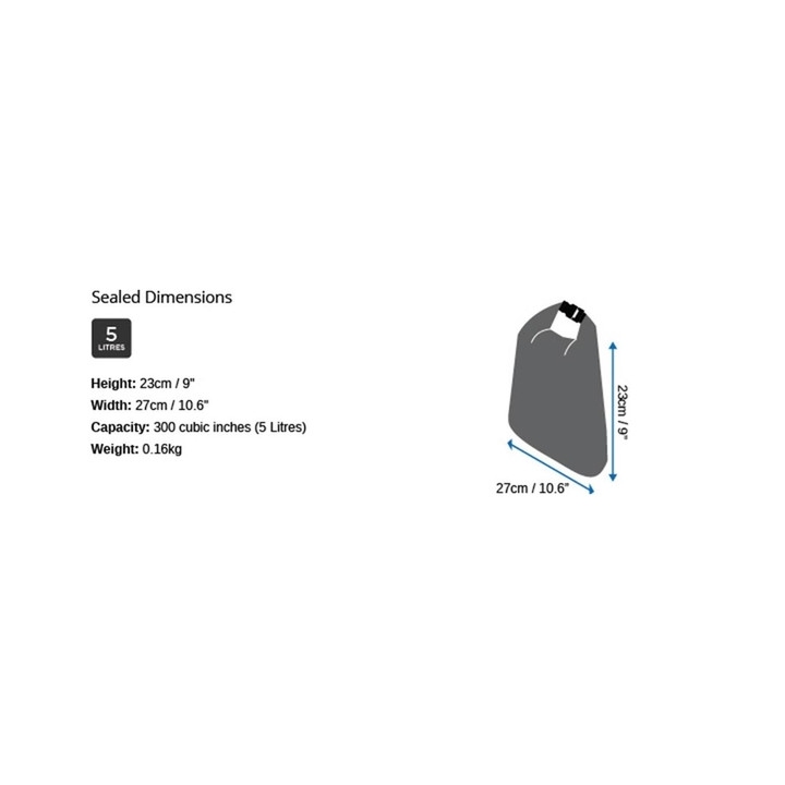 Dry Bag OverBoard Dry Flat Bag 5 L Yellow