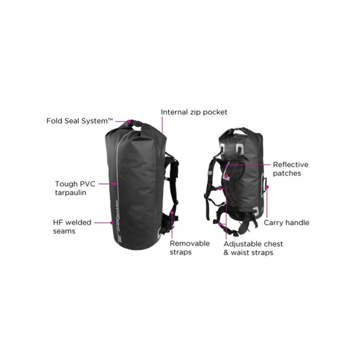 Dry Bag OverBoard Dry Tube Backpack 60 L Black