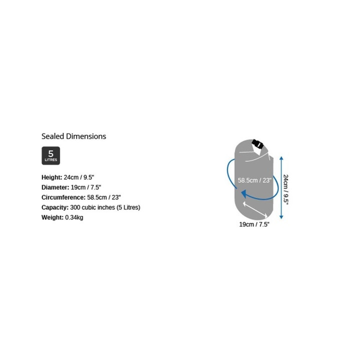 Dry Bag OverBoard Dry Tube Bag 5 L Pink