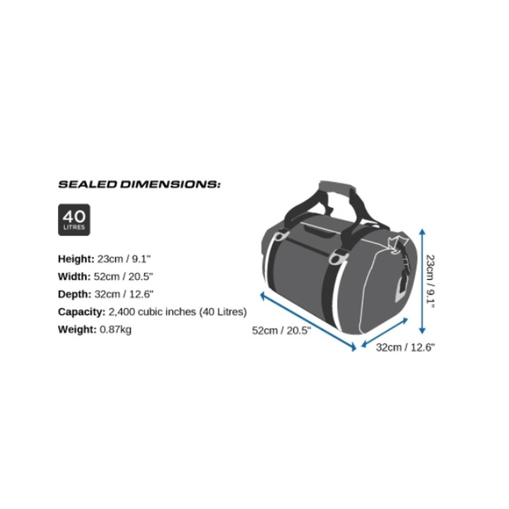 Waterproof bag OverBoard Duffel Bag 40 L Black