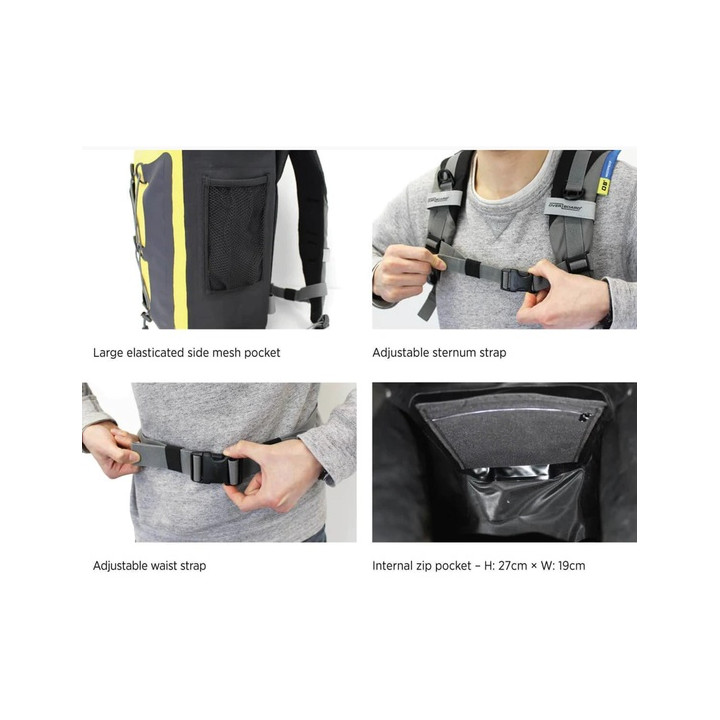 Waterproof Backpack OverBoard Dry Backpack 20 L yellow
