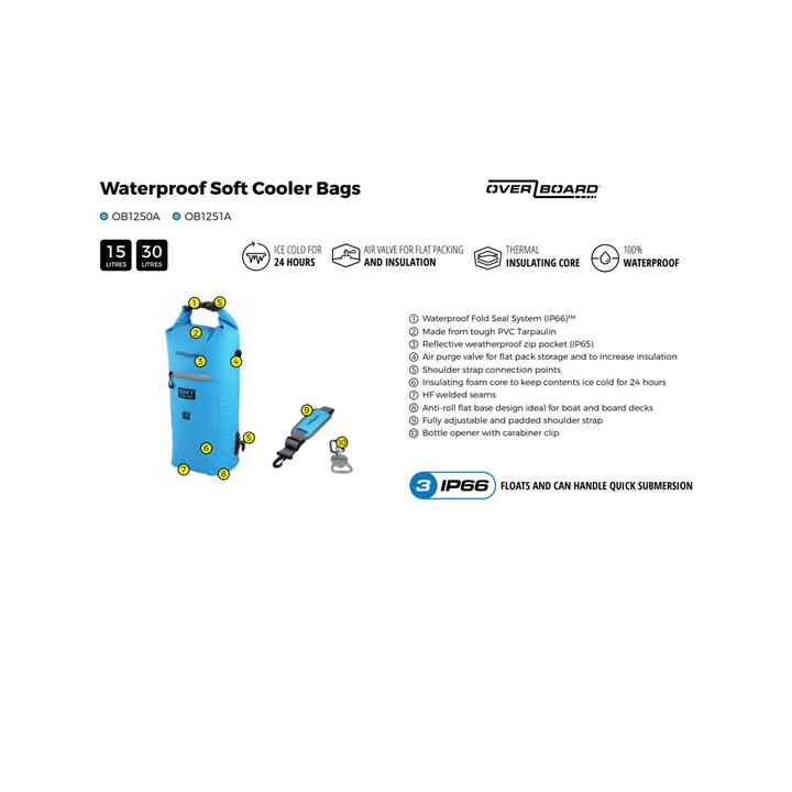Dry Bag OverBoard Soft Cooler Bag 30 L