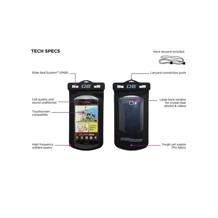 Waterproof Phone Case OverBoard iPhone Small Black