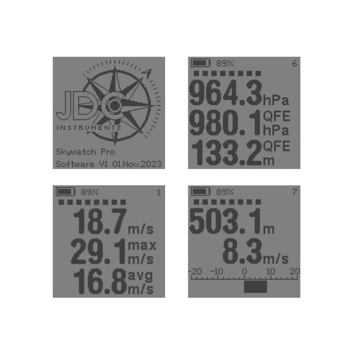 Handheld Windmeter Skywatch Pro Black