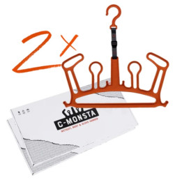 C-MONSTA Wetsuit and Neoprene Accessories Hanger Set - 2 pcs Orange