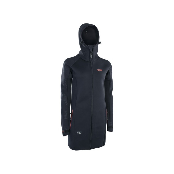 Womens neoprene jacket ION Neo Cosy Coat Core Black