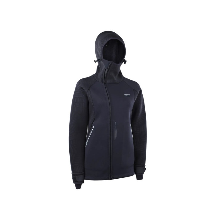 Womens neoprene jacket ION Neo Shelter Amp Black
