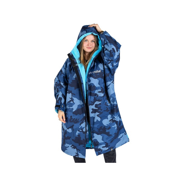 Dryrobe Advance L/S Blue Camo/Blue Women's Changing Robe