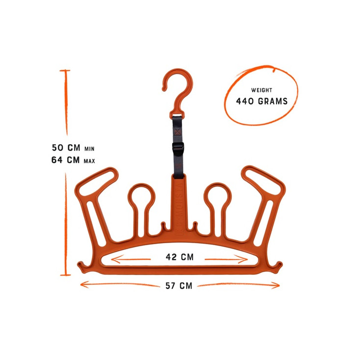 C-MONSTA Wetsuit and Neoprene Accessories Hanger Set - 4 pcs Orange