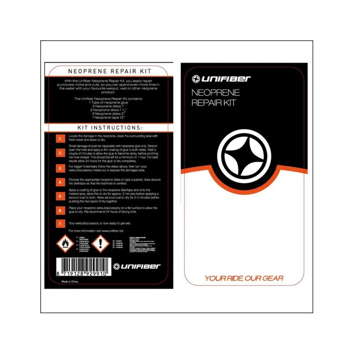 Glue and patches for neoprene Unifiber