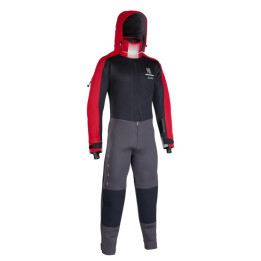 Drysuit ION Fuse Drysuit 4/3 Back Zip Black/Red