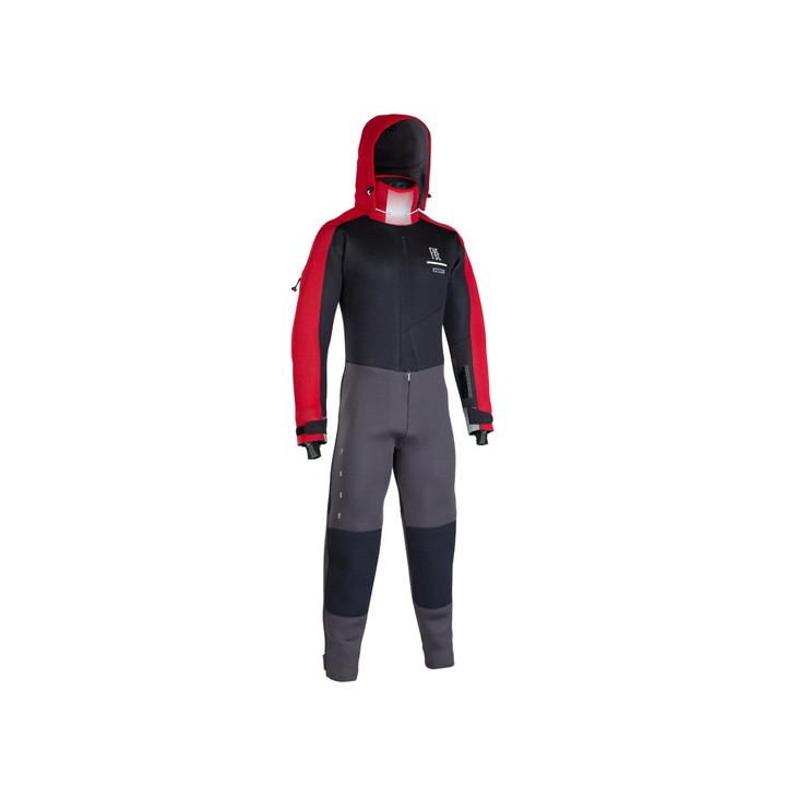 Drysuit ION Fuse Drysuit 4/3 Back Zip Black/Red