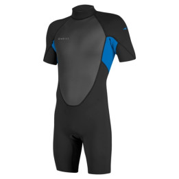 Mens wetsuit O'Neill Reactor 2 2mm Back Zip S/S Spring Black/Ocean