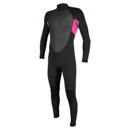 Youth wetsuit O'Neill Reactor 2 3/2 Back Zip Full Black/Berry
