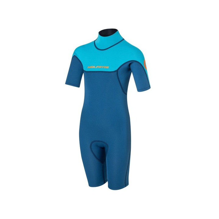 Youth wetsuit NeilPryde Dolphin Shorty 2/2 BZ Navy / Light Blue
