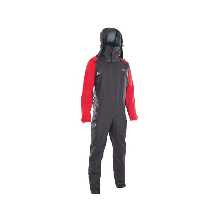Drysuit ION Fuse Lightweight Drysuit Back Zip Dark Olive/Red/Black