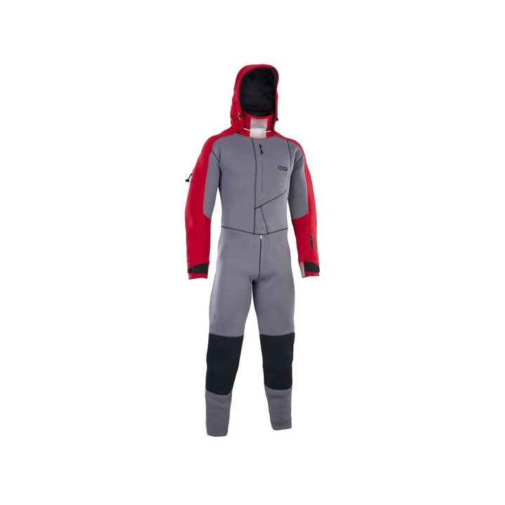 Drysuit ION Fuse Drysuit 4/3 Back Zip Grey/Red