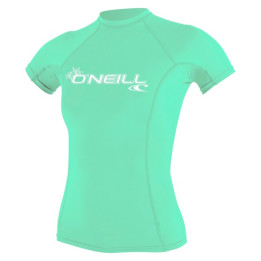 Womens rashguard O'Neill Basic Skins S/S Lightaqua