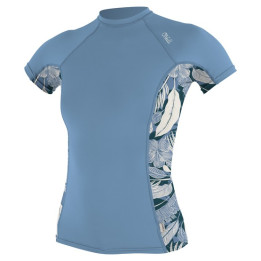 Womens rashguard O'Neill Side Print S/S FadeDenim/PalmenTropical