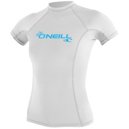 Womens rashguard O'Neill Basic Skins S/S White