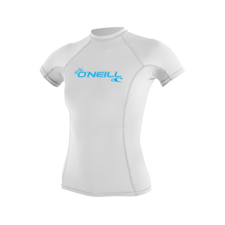 Womens rashguard O'Neill Basic Skins S/S White