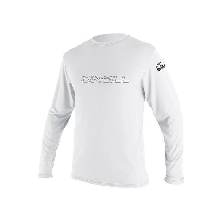 Youth rashguard O'Neill Youth Basic Skins L/S Sun Shirt White