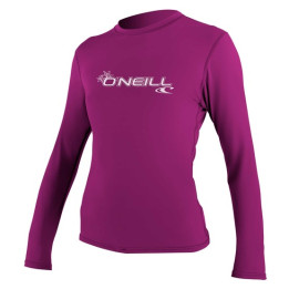 Womens rashguard O'Neill Basic Skins L/S Sun Shirt Fox Pink