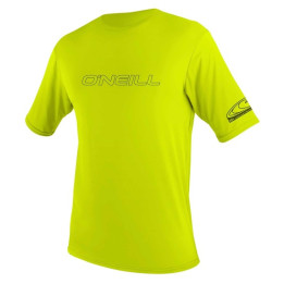 Mens rashguard O'Neill Basic Skins S/S Sun Shirt Lime